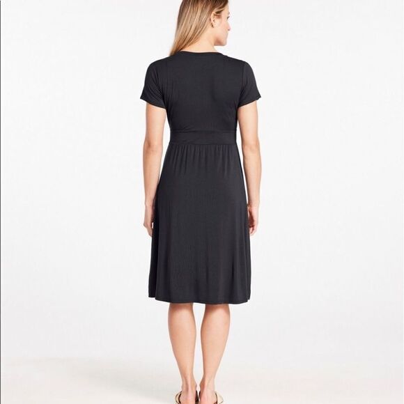 L.L. Bean Women’s Summer Knit Dress - Black - Picture 1 of 7